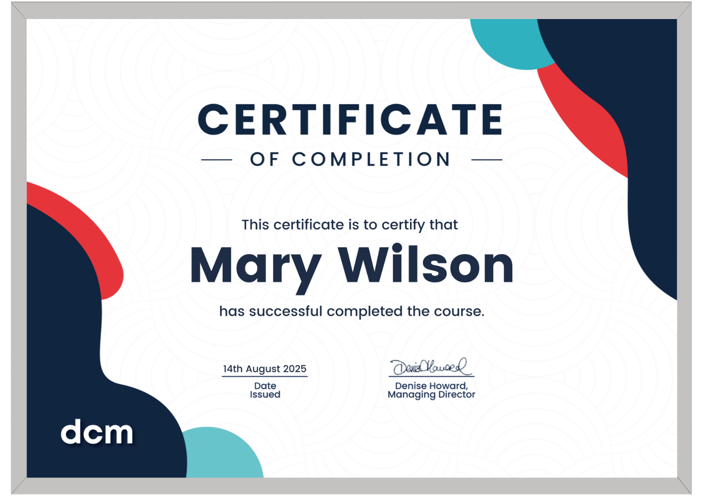 Professional Certification Certificate