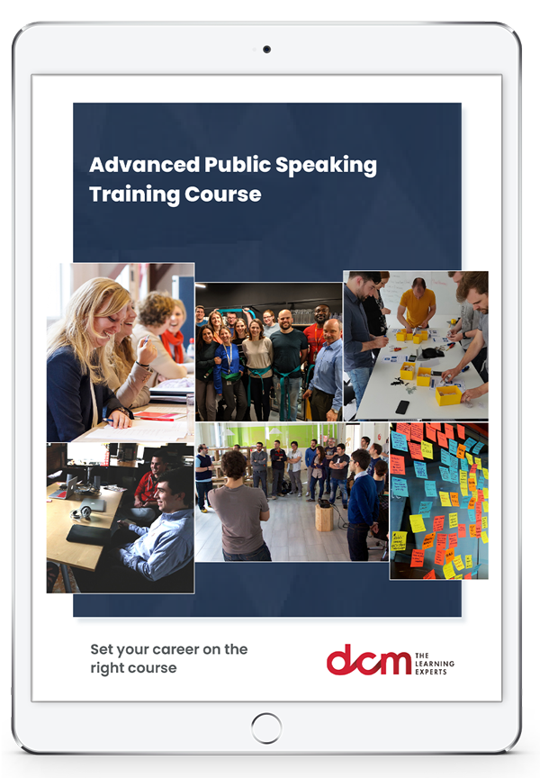 Get the Advanced Public Speaking Training Course Brochure & 2024 Down Timetable Instantly