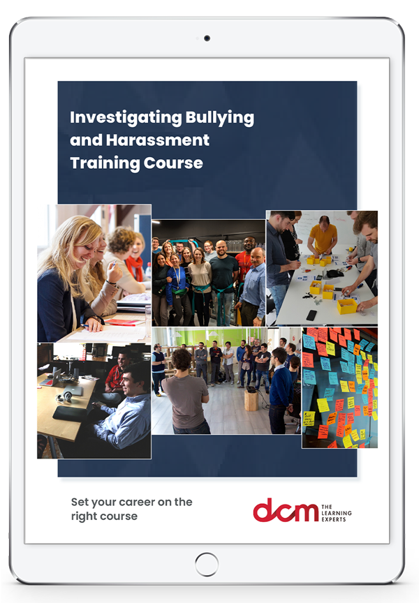 Get the Investigating Bullying and Harassment Training Course Brochure & 2024 Down Timetable Instantly