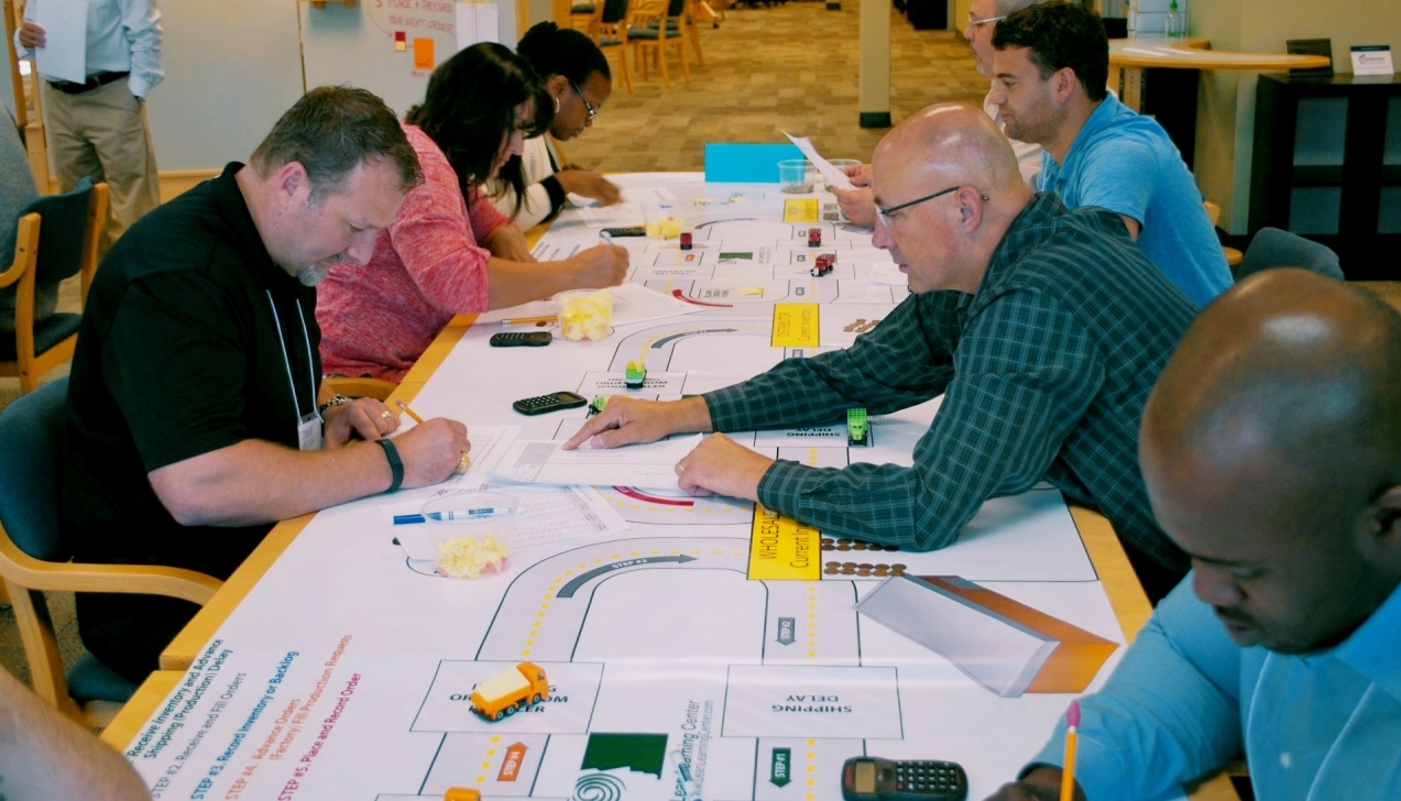 Group of people during a presentation